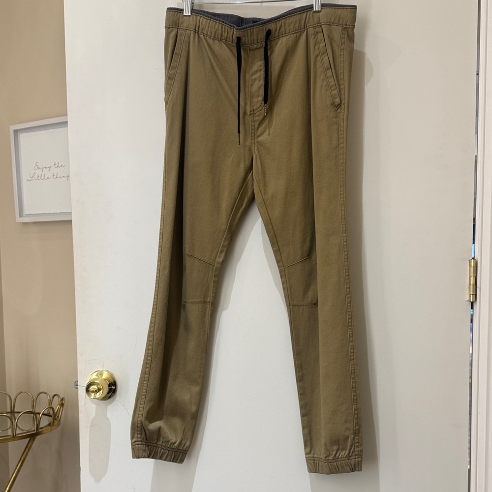 Men's Tan Drawstring Pants NWT Small